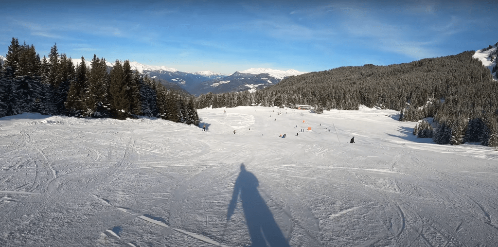 skiing on meribel altiport